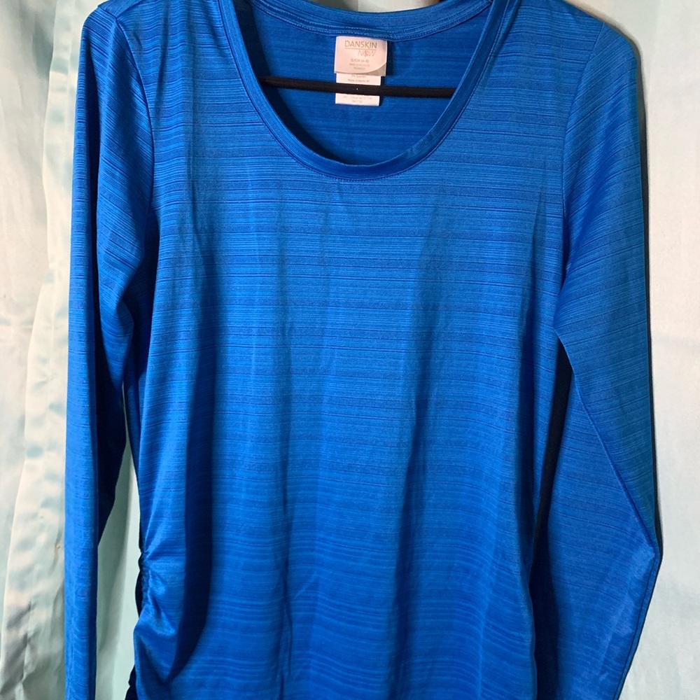 Blue workout shirt